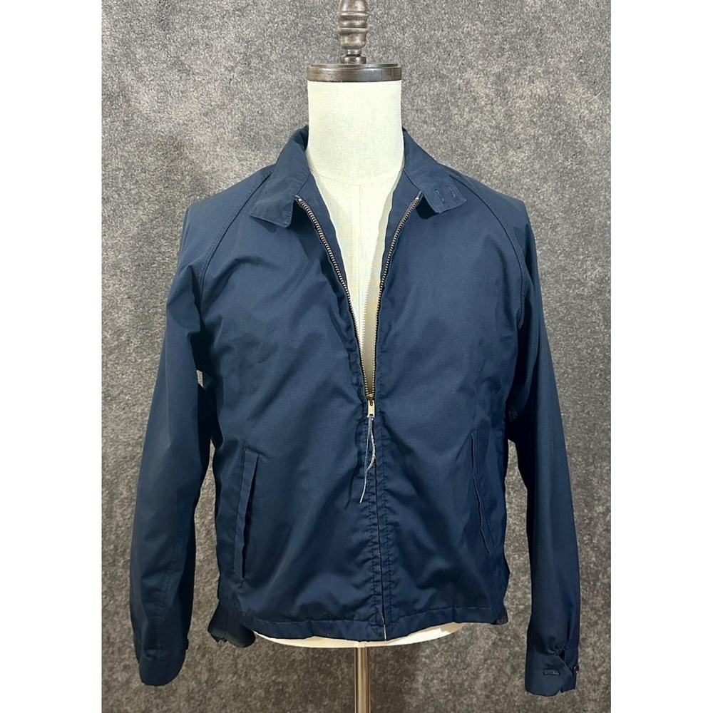 Vintage English Squire Mens Sherpa Lined jacket 42 Blue Grandpa Core Old Money